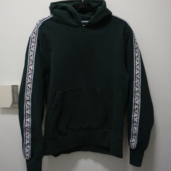 Tory Burch Sport French Terry Geo-T Logo Hoodie Sweatshirt Green Medium - Picture 2 of 8